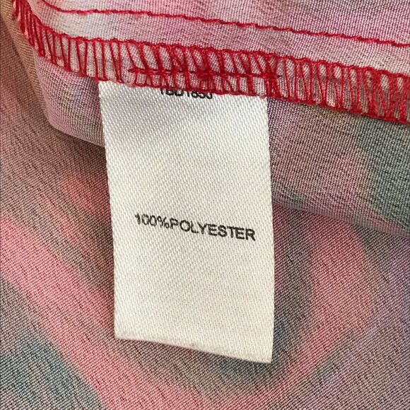 Trouve Mirrored Floral Print Hi-Lo Top Women's Medium Mesh Casual Summer Vibrant - Picture 11 of 12